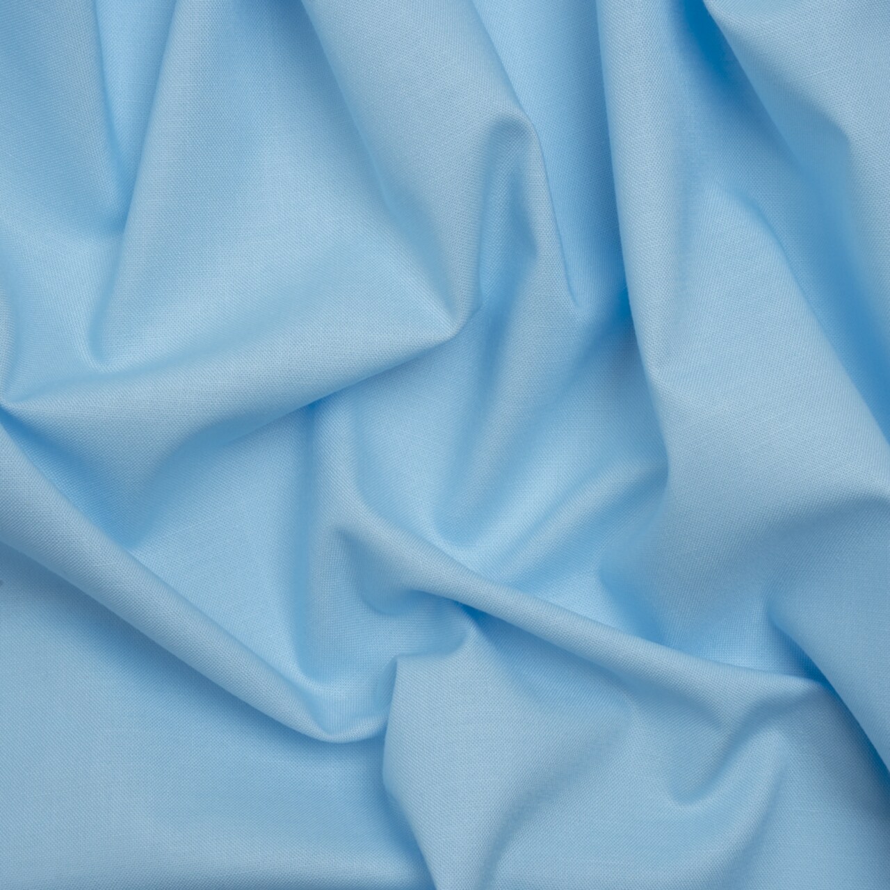 1 Yard Summer Breeze Blue Solid Quilting Cotton Fabric - Smooth Soft Hand and Supple Drape